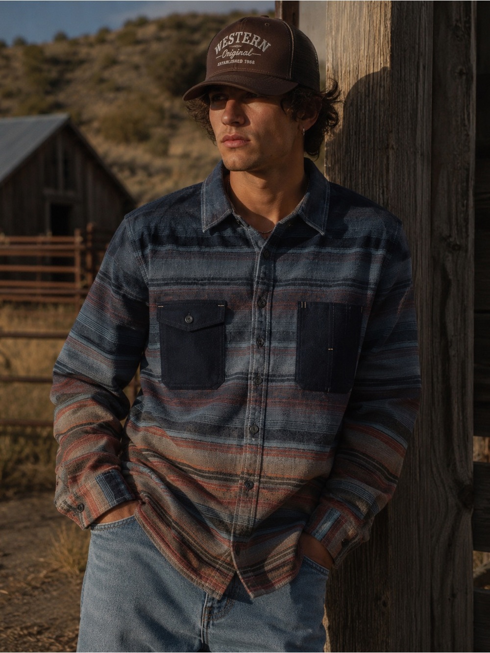 Super versatile striped flannel with a rugged western/workwear feel
